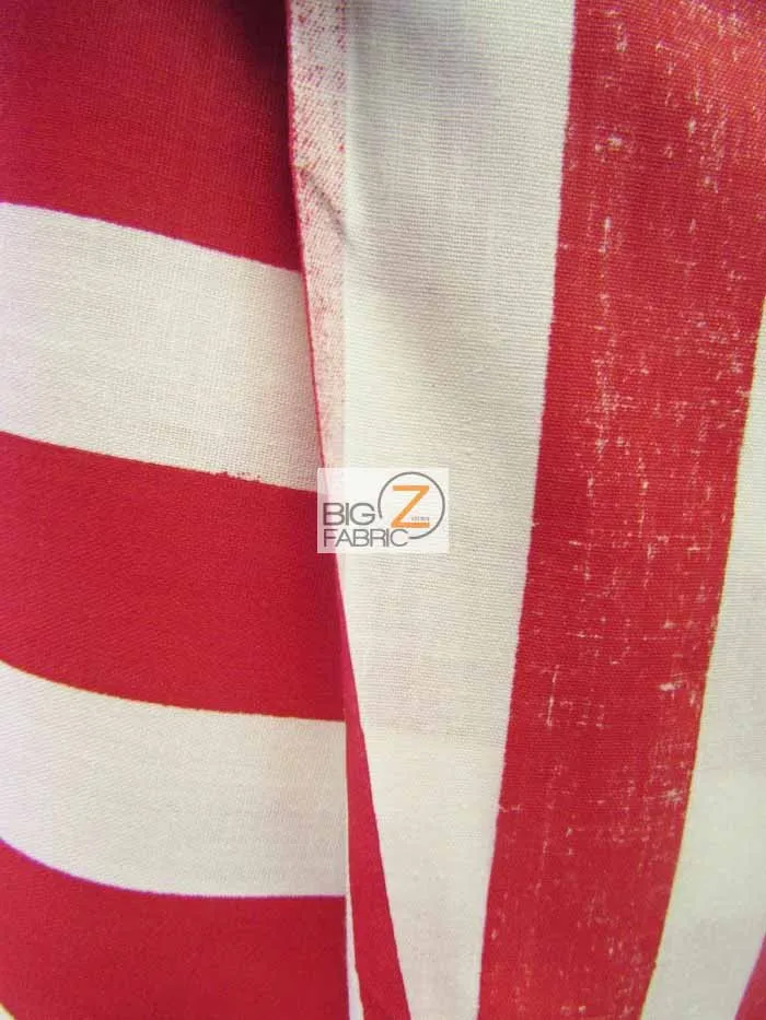 Poly Cotton 1 Inch Stripe Fabric / Yellow/White / Sold By The Yard